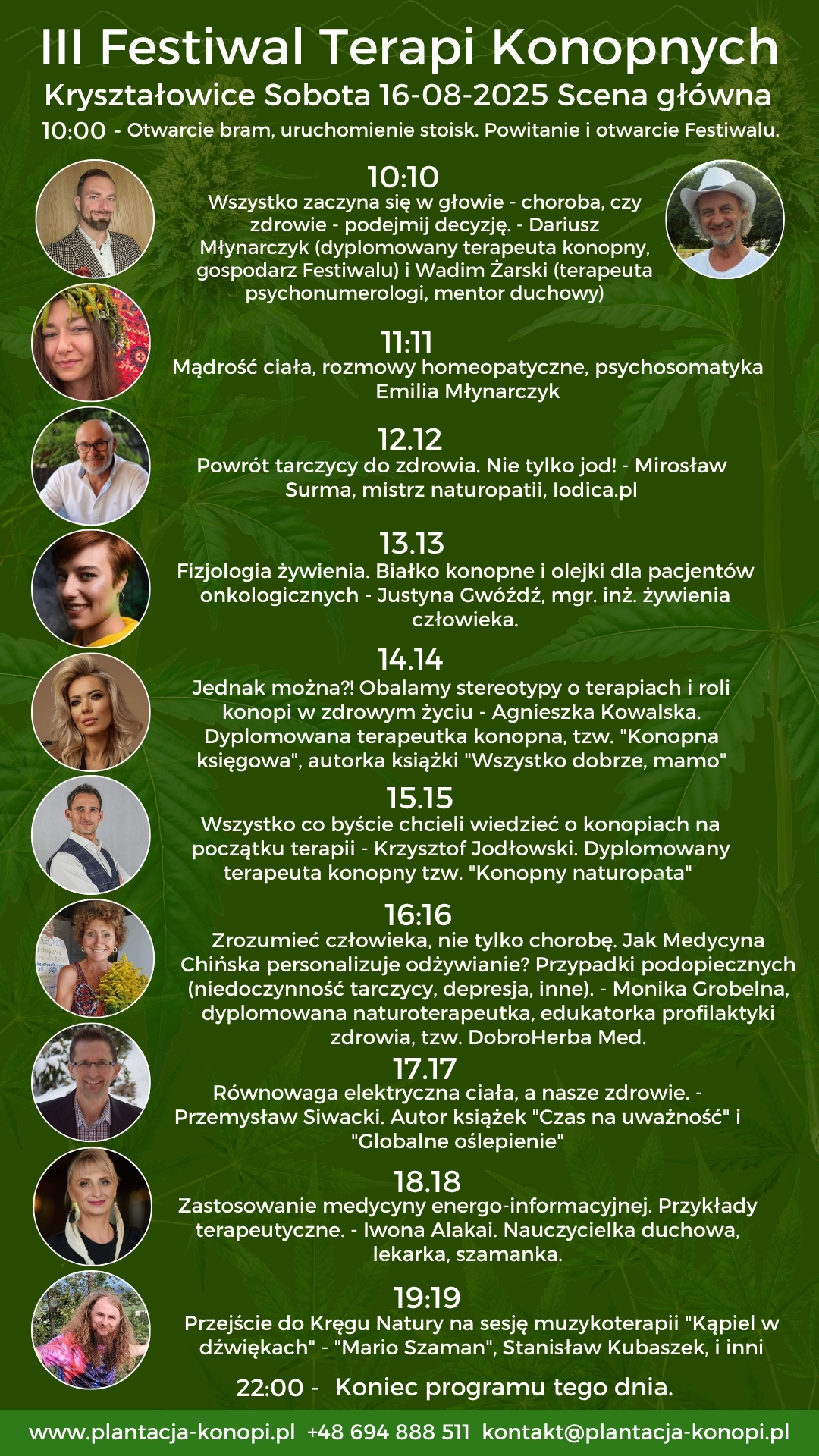 15-17.08.2025 III Festiwal Terapii Konopnych na Plantacji w Kryształowicach!